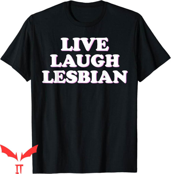 Live Laugh Lesbian T Shirt Pride Month Boho Rainbow