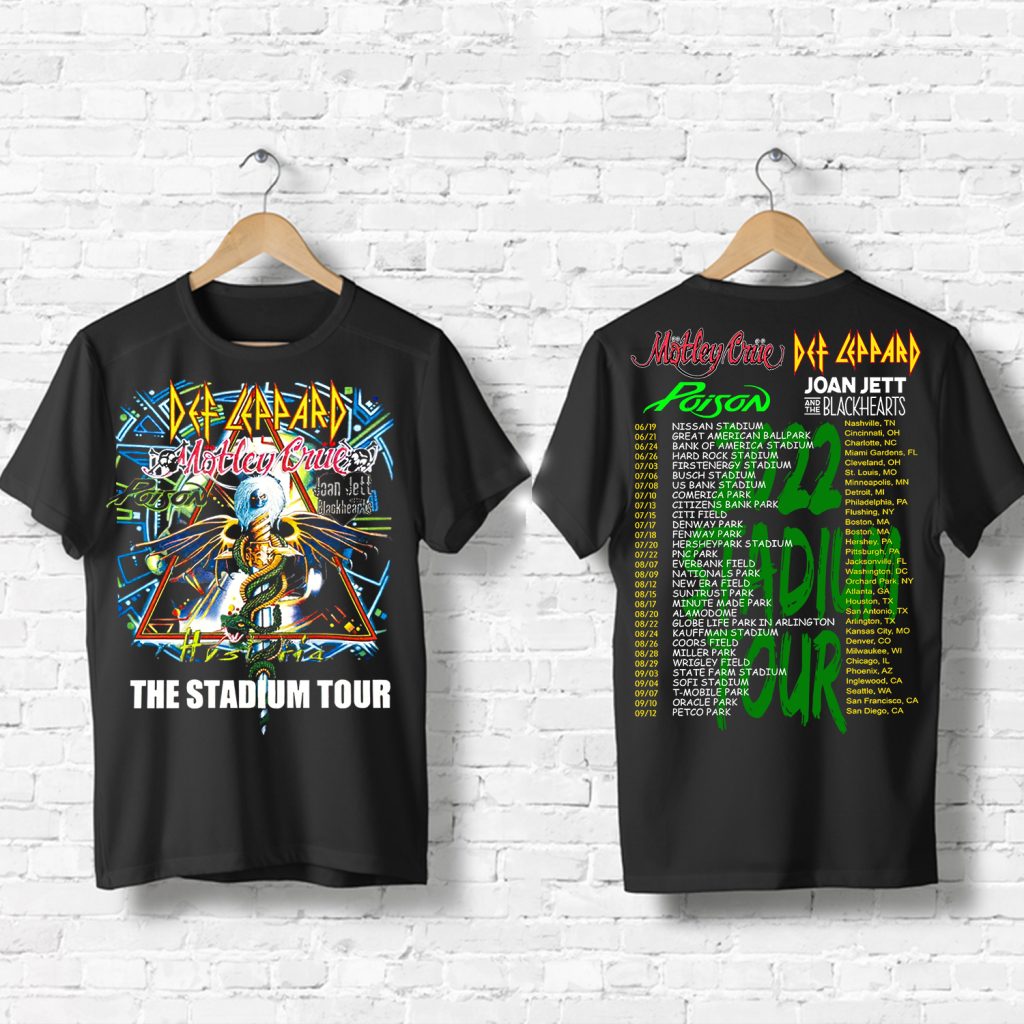 The Stadium Tour 2022 Shirt, Def Leppard World Tour 2022 Tshirt