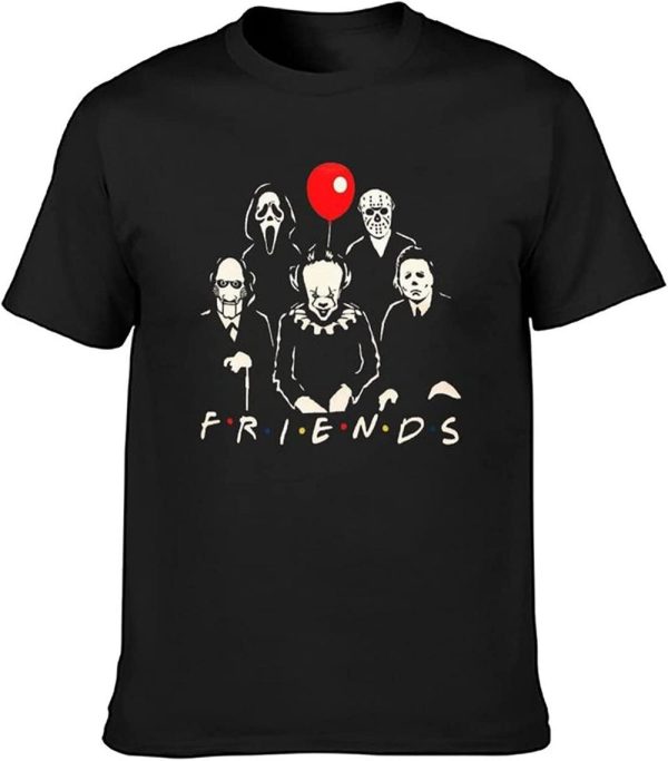 Friends T-Shirt Pennywise Michael Myers Horror Movie T-Shirt