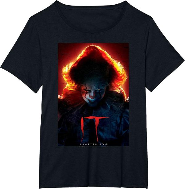 IT Chapter Two Pennywise Glow Poster Halloween Horror Movie T-Shirt