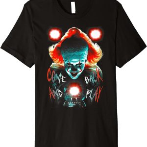 IT Dead Lights Come Back And Play Pennywise Premium Halloween Horror Movie T Shirt 2