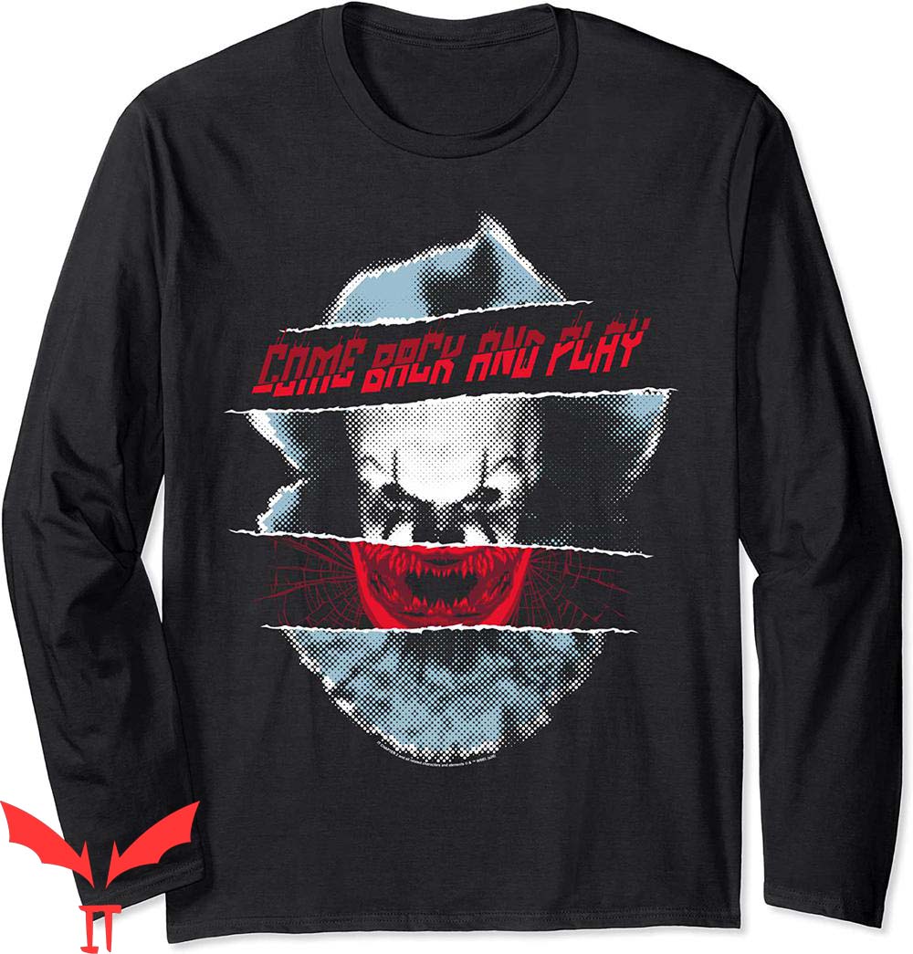 IT Pennywise T-Shirt Come Back And Play Torn IT Chapter 2