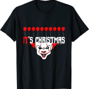 IT Pennywise T-Shirt IT The Movie It’s Christmas Red Balloon