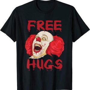 IT Pennywise T-Shirt Pennywise Smile Free Hugs IT The Movie