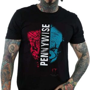 IT Pennywise T Shirt Pennywise Split Face IT The Movie Shirt 1