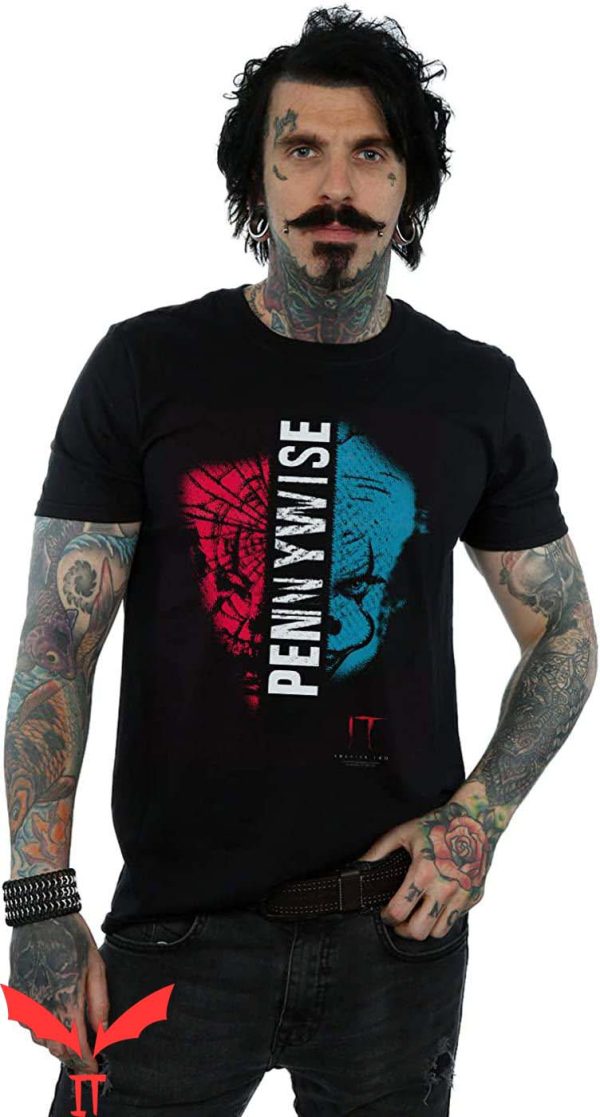 IT Pennywise T-Shirt Pennywise Split Face IT The Movie Shirt