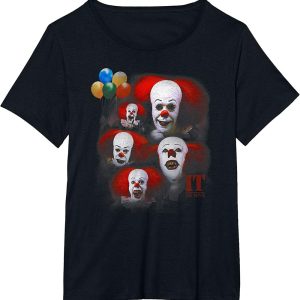 IT Pennywise T-Shirt TV Mini Series Many Faces of Pennywise