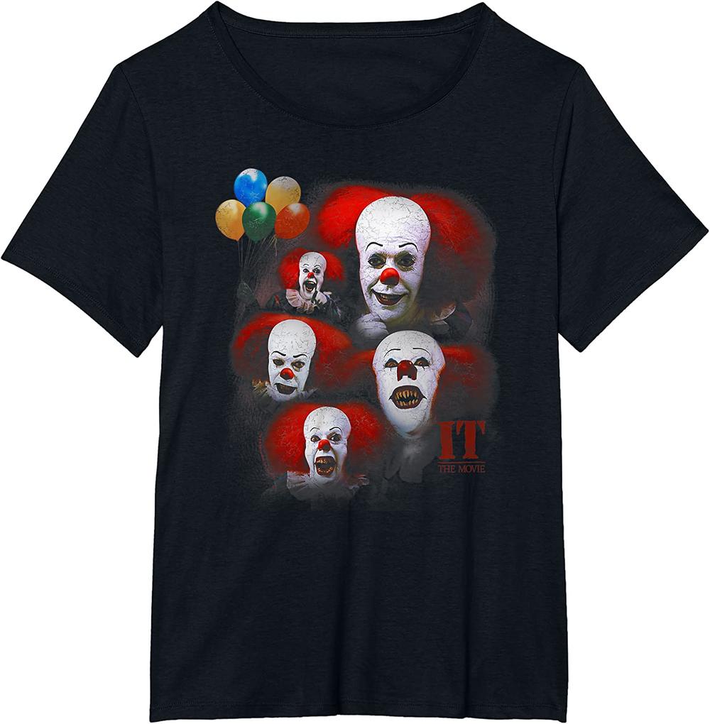 IT Pennywise T-Shirt TV Mini Series Many Faces of Pennywise