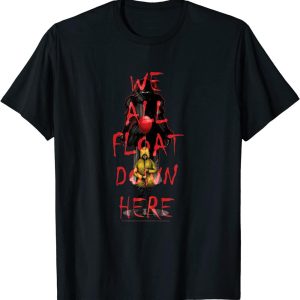 IT Pennywise We All Float Down Here Halloween Horror Movie T Shirt 3