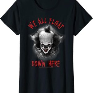 IT Pennywise We All Float Down Here Horror Movie T Shirt 3