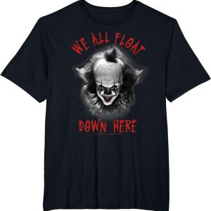 IT Pennywise We All Float Down Here Horror Movie T Shirt 4