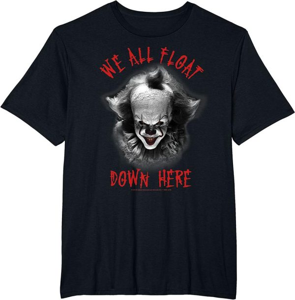 IT Pennywise We All Float Down Here Horror Movie T-Shirt