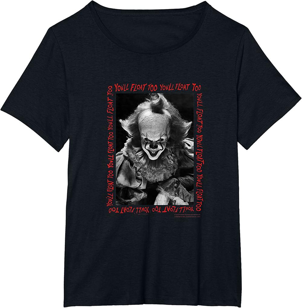 IT Pennywise You'll Float Too Frame Halloween Horror Movie T-Shirt