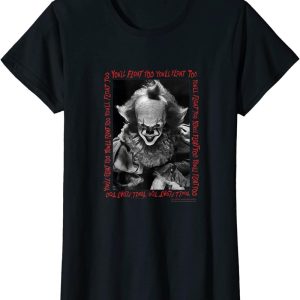 IT Pennywise Youll Float Too Frame Halloween Horror Movie T Shirt 4