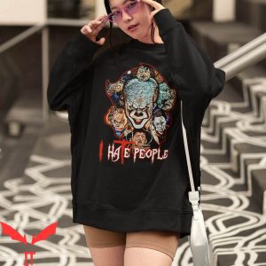 IT The Movie T Shirt I Hate People Pennywise Michael Myers 2 1