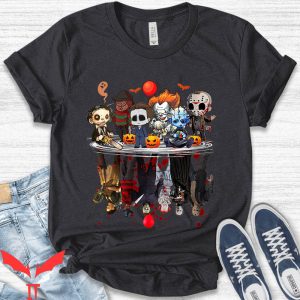 Pennywise Michael Myers Horror Movie Characters T-Shirt