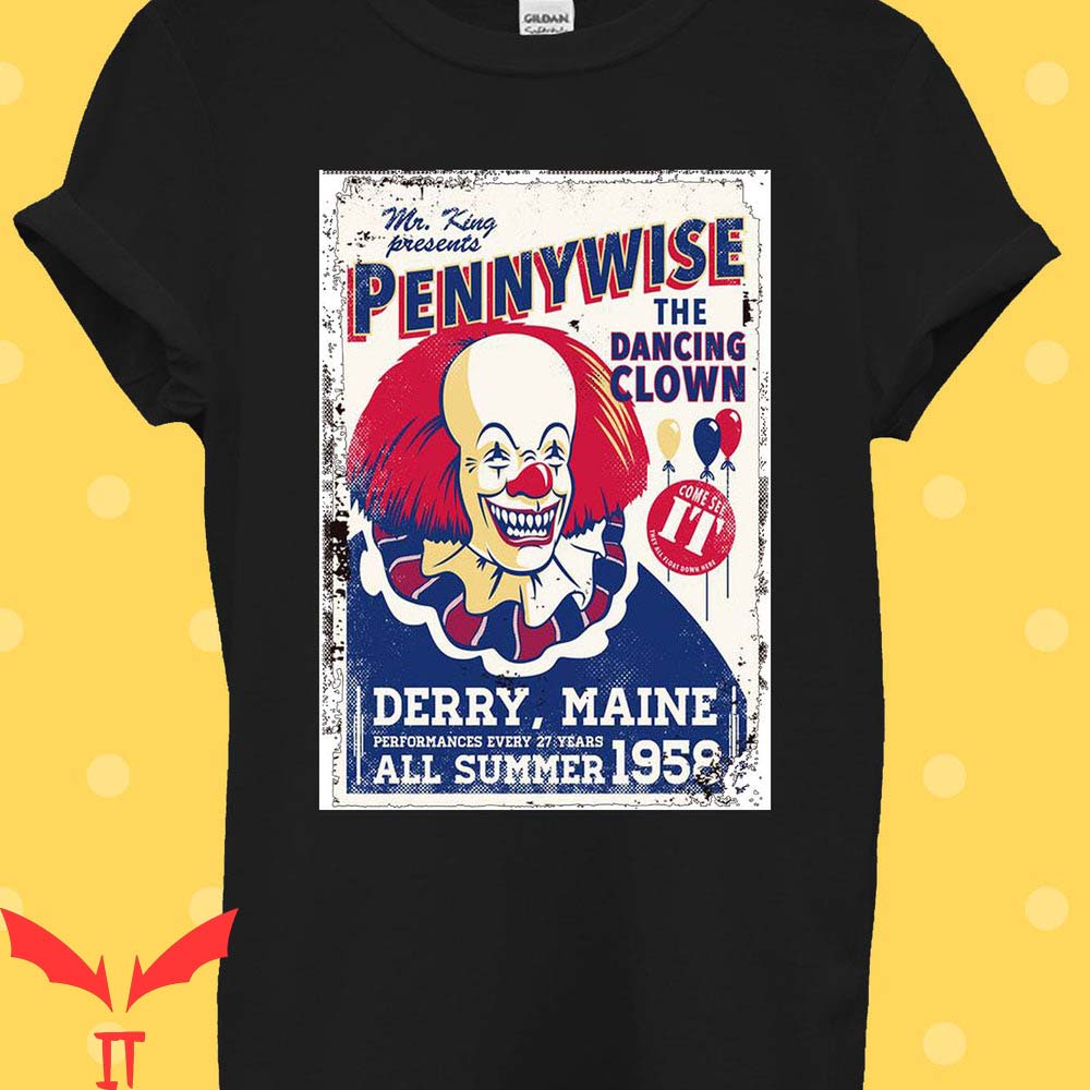 Pennywise T-Shirt The Dancing Clown Retro IT The Movie Shirt
