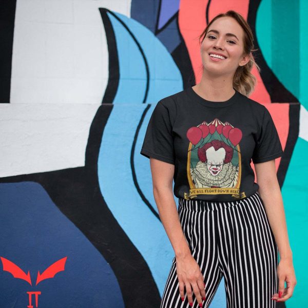 Pennywise T-Shirt We All Float Down Here Red Balloon Horror