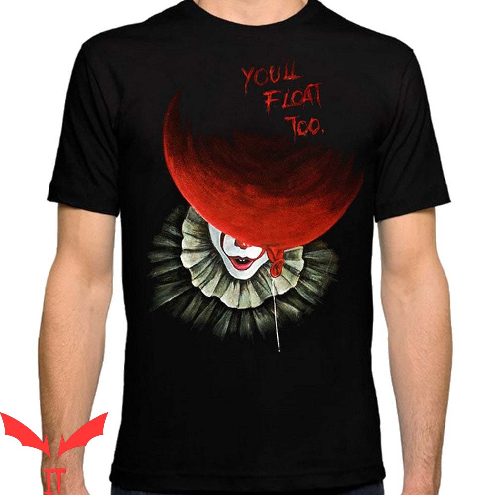Pennywise T-Shirt You'll Float Too Behind Red Balloon Shirt