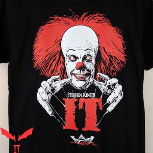 Stephen King IT T Shirt Pennywise Scary Red Hair Halloween 2