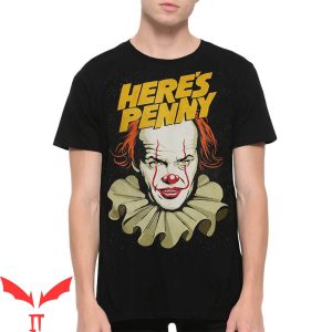 Stephen King T Shirt Pennywise Heres Penny Jack Nicholson 1