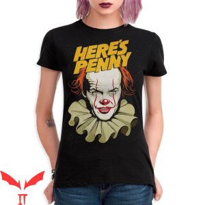 Stephen King T Shirt Pennywise Heres Penny Jack Nicholson 2