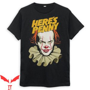 Stephen King T Shirt Pennywise Heres Penny Jack Nicholson 3