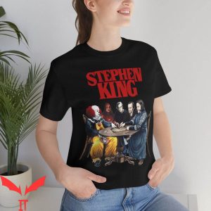 Stephen King T-Shirt Pennywise Horror Movie Characters Shirt