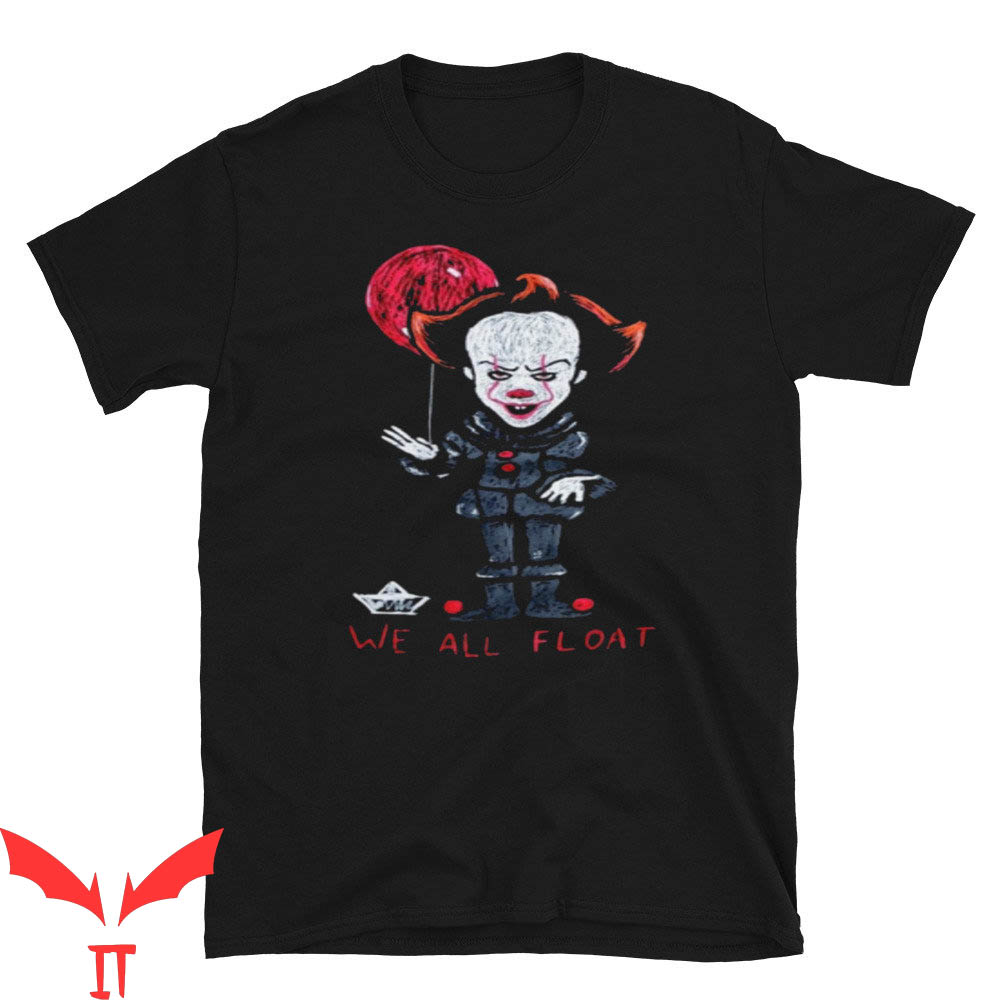Georgie IT T-Shirt We All Float Scary Clown With Balloon