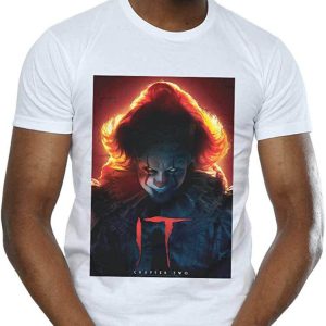 IT Chapter 2 T-Shirt Scary Smile Pennywise Poster Fire Hair
