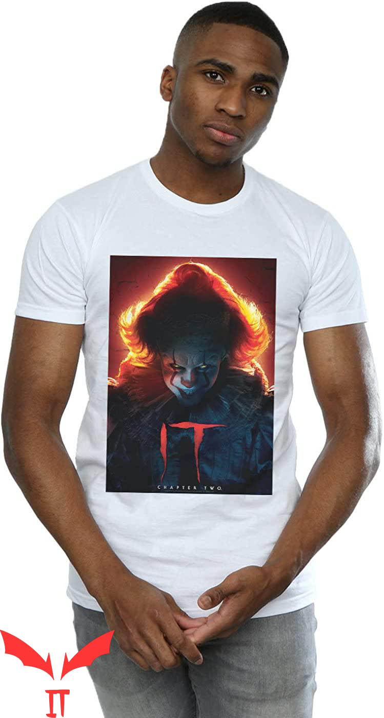 IT Chapter 2 T-Shirt Scary Smile Pennywise Poster Fire Hair