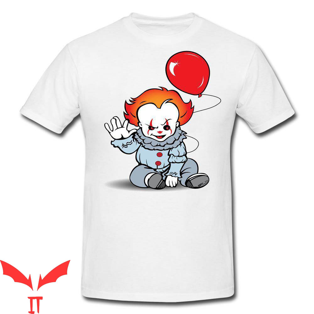 IT Pennywise T-Shirt Baby Scary Clown Red Balloon Graphic