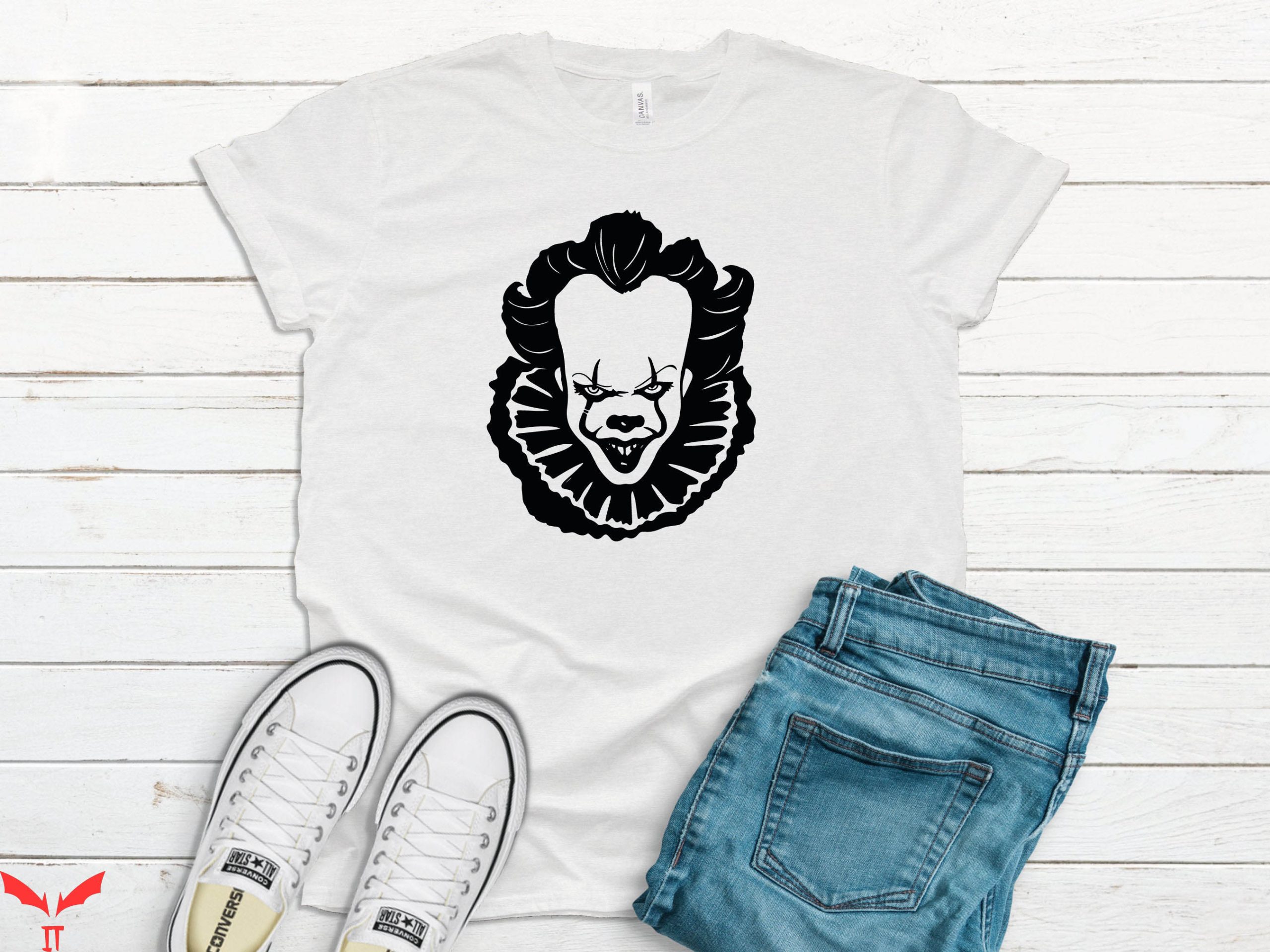 IT Pennywise T-Shirt Dancing Clown Laughing Face IT Movie
