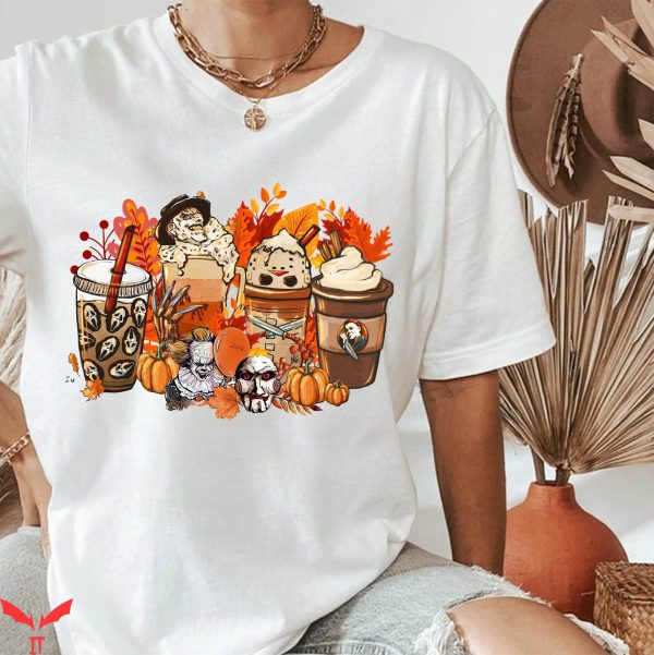 IT Pennywise T-Shirt Horror Coffee Pumpkin Spice Latte