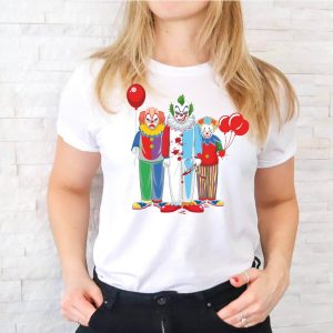 IT Pennywise T-Shirt Killers Clown Red Balloon Halloween