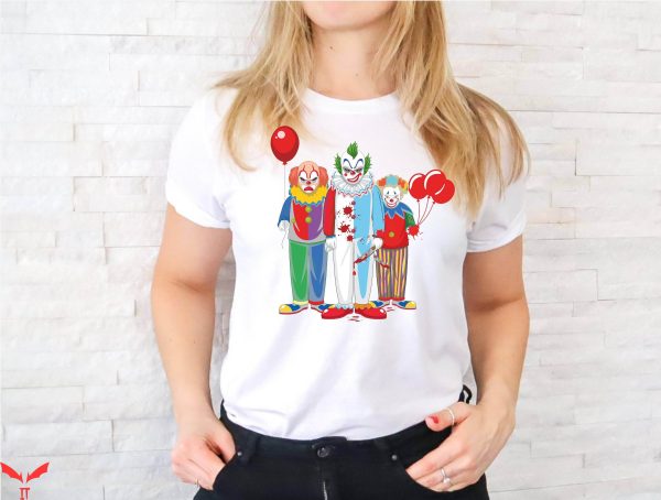 IT Pennywise T-Shirt Killers Clown Red Balloon Halloween