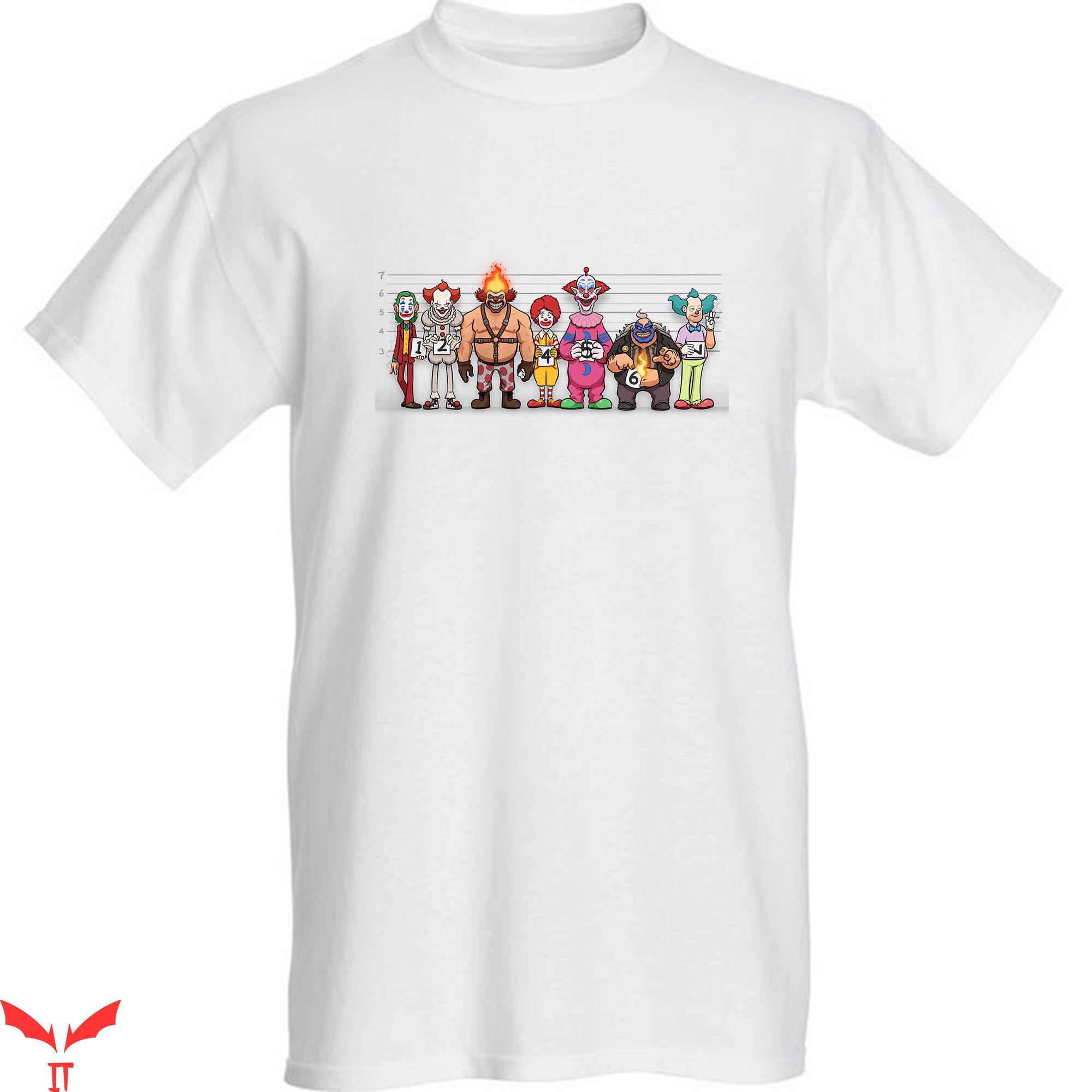 IT Pennywise T-Shirt Killers Halloween Horror Characters