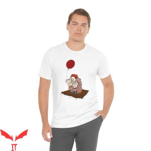 IT Pennywise T-Shirt Lonely Clown Red Balloon IT The Movie