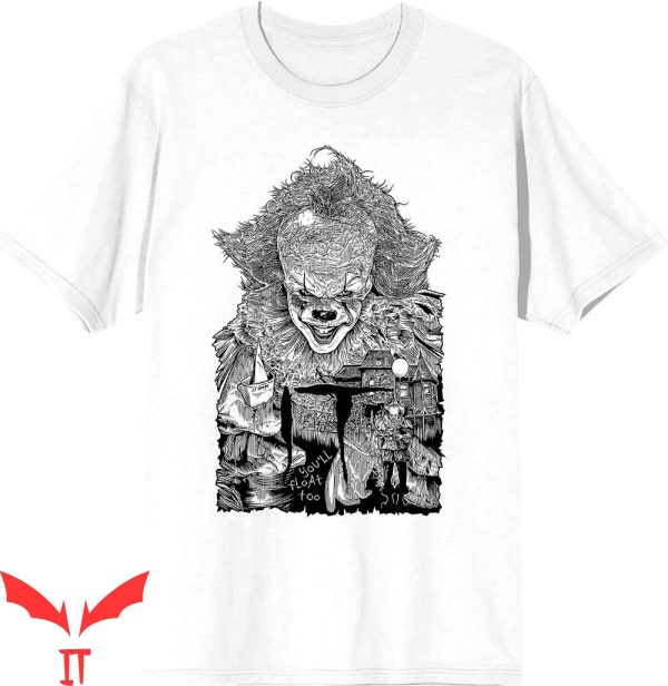 IT Pennywise T-Shirt Pennywise You’ll Float Too IT The Movie