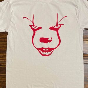 IT Pennywise T-Shirt Scary Angry Killer Clown Face IT Movie