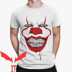 IT Pennywise T-Shirt Scary Evil Clown Laughing Bloody Mouth