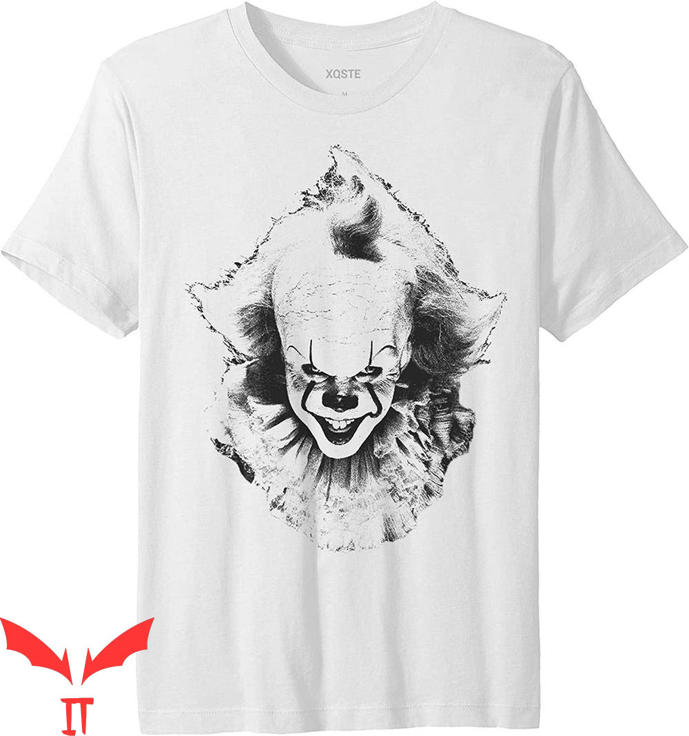 IT Pennywise T-Shirt Scary Laughing Large Clown Face
