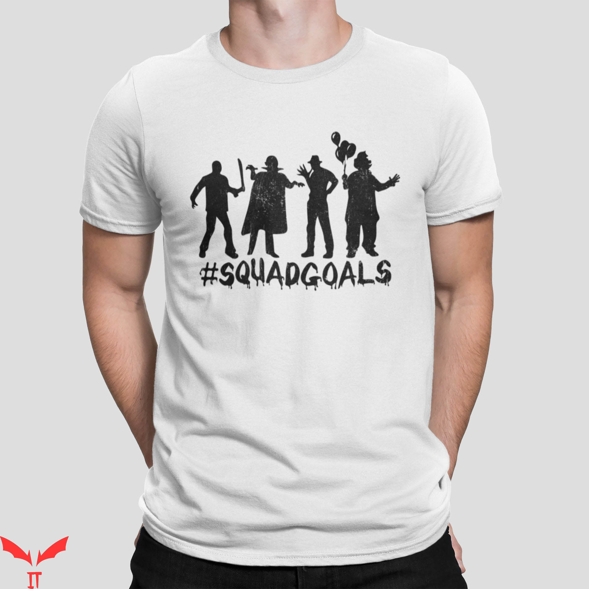 IT Pennywise T-Shirt Squad Goals Silhouette Horror Movie