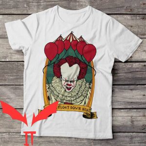 IT Pennywise T-Shirt We All Float Down Here Horror Clown IT