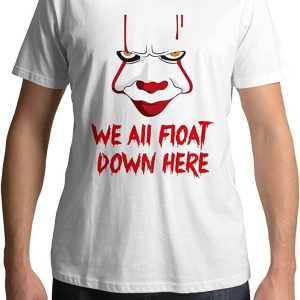 IT Pennywise T-Shirt We All Float Down Here Horror Face