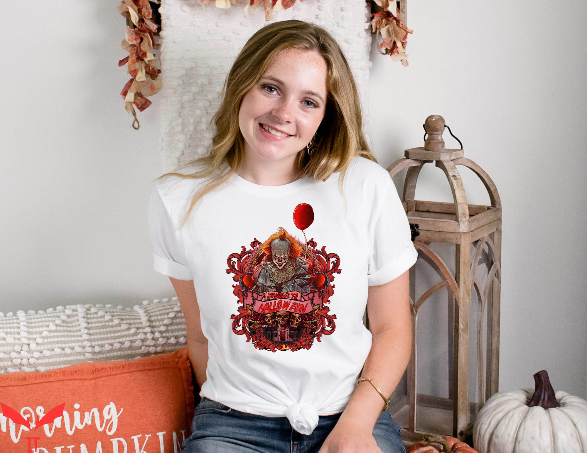 IT Pennywise T-Shirt Welcome To Halloween Dancing Clown