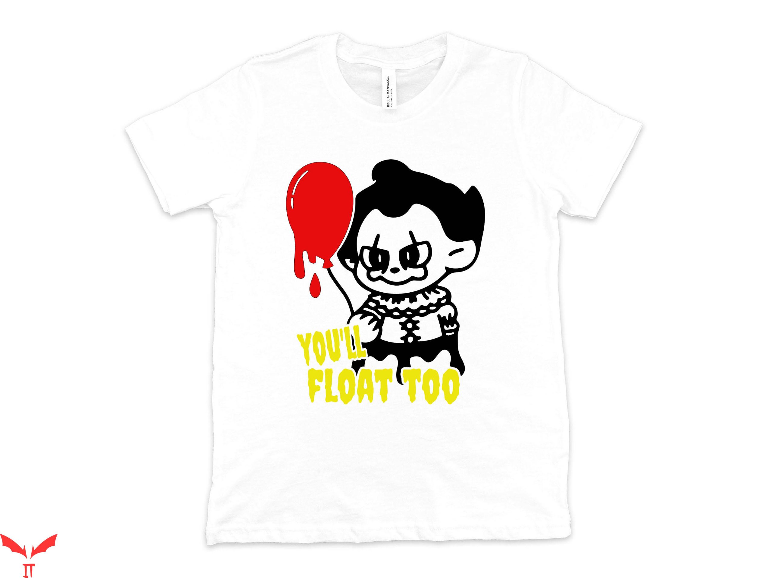 IT Pennywise T-Shirt You'll Float Too Cute Clown Red Balloon