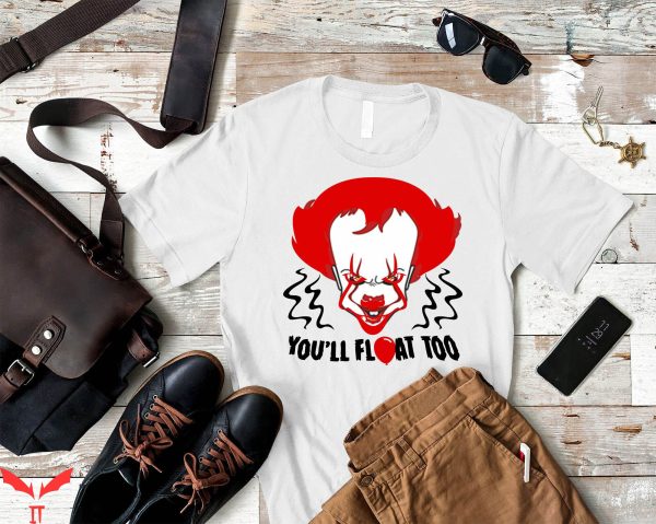 IT Pennywise T-Shirt You’ll Float Too Horror Clown Face