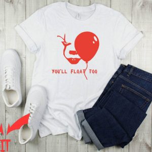 IT Pennywise T-Shirt You'll Float Too Scary Clown Face