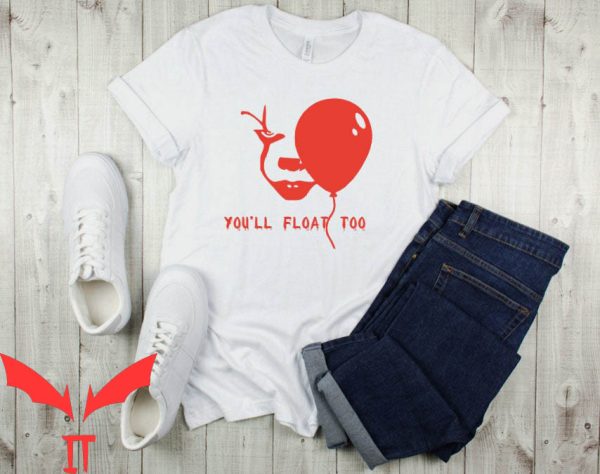 IT Pennywise T-Shirt You’ll Float Too Scary Clown Face